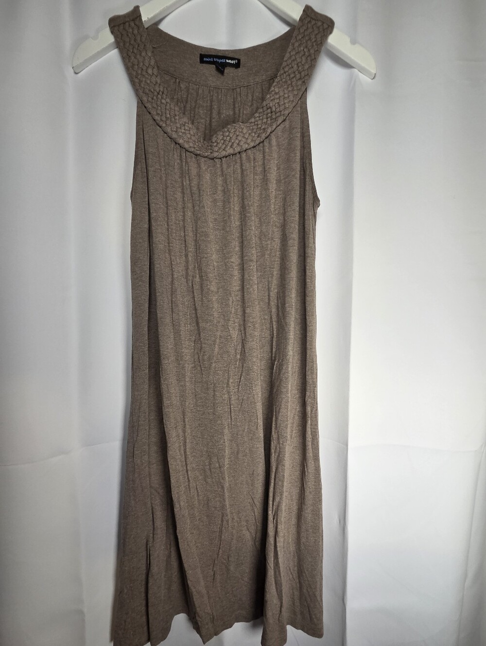 Saint Tropez West Stretch Brown Tank Dress Coverup Women's S